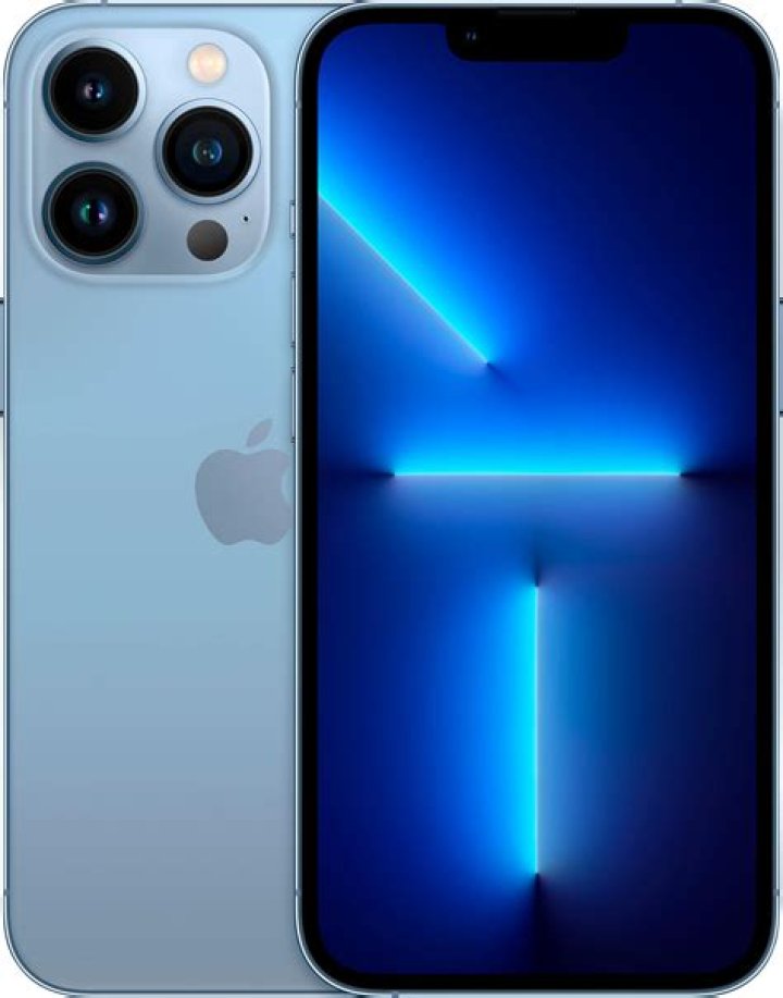 Apple iPhone 13 Pro Blue Over Large Black Lock Icon