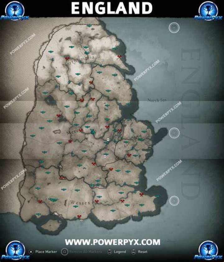 Assassins Creed Valhalla England Map