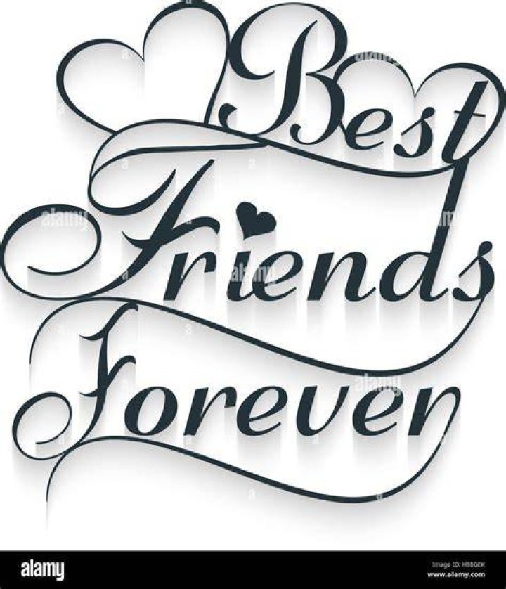 Best friends forever calligraphy text Royalty Free Vector