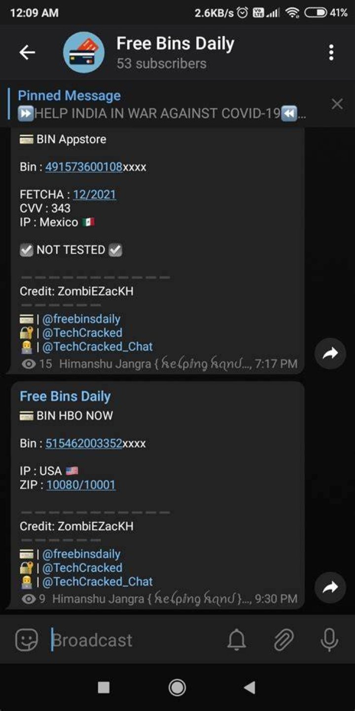 Bins Telegram