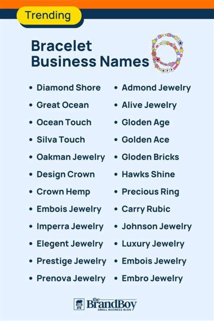 150+ Cool, Creative, and Fun Bracelet Business Names 3 Bracelet Business Names