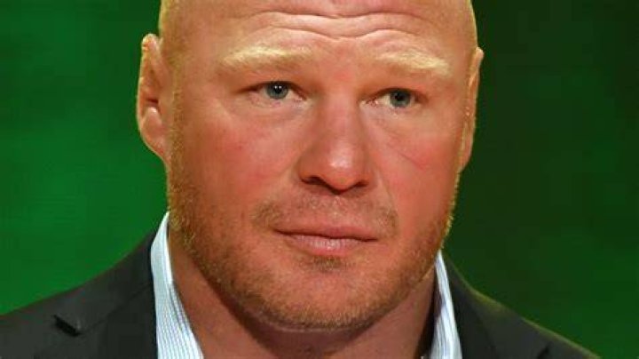 Brock Lesnar staring at Cody Rhodes