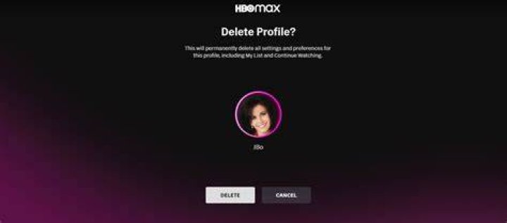 Deleting a profile in HBO Max