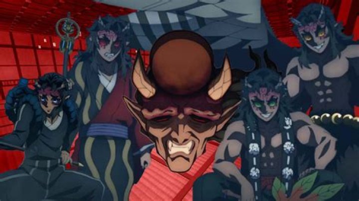 Demon-Slayer: A tiny Hantengu with a blade against his neck.