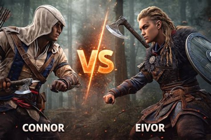 Eivor Fights Off A Foe In A Forest