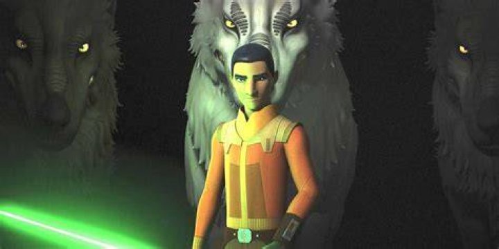 Ezra Bridger and Loth wolves in Rebels.