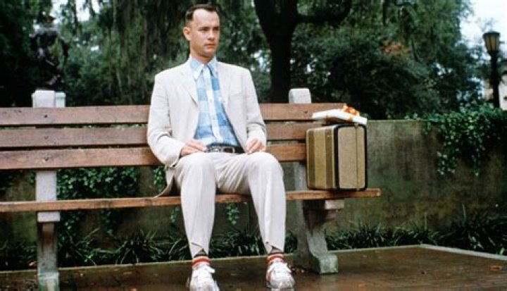 Forrest Gump sitting on that famous bench