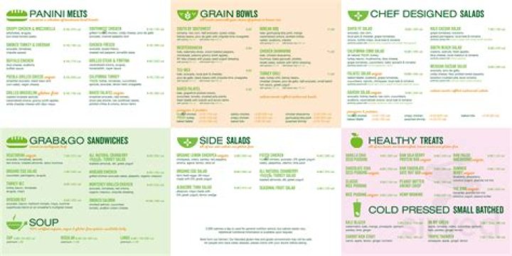 Fresh & Co Menu, Menu for Fresh & Co, Farringdon, London