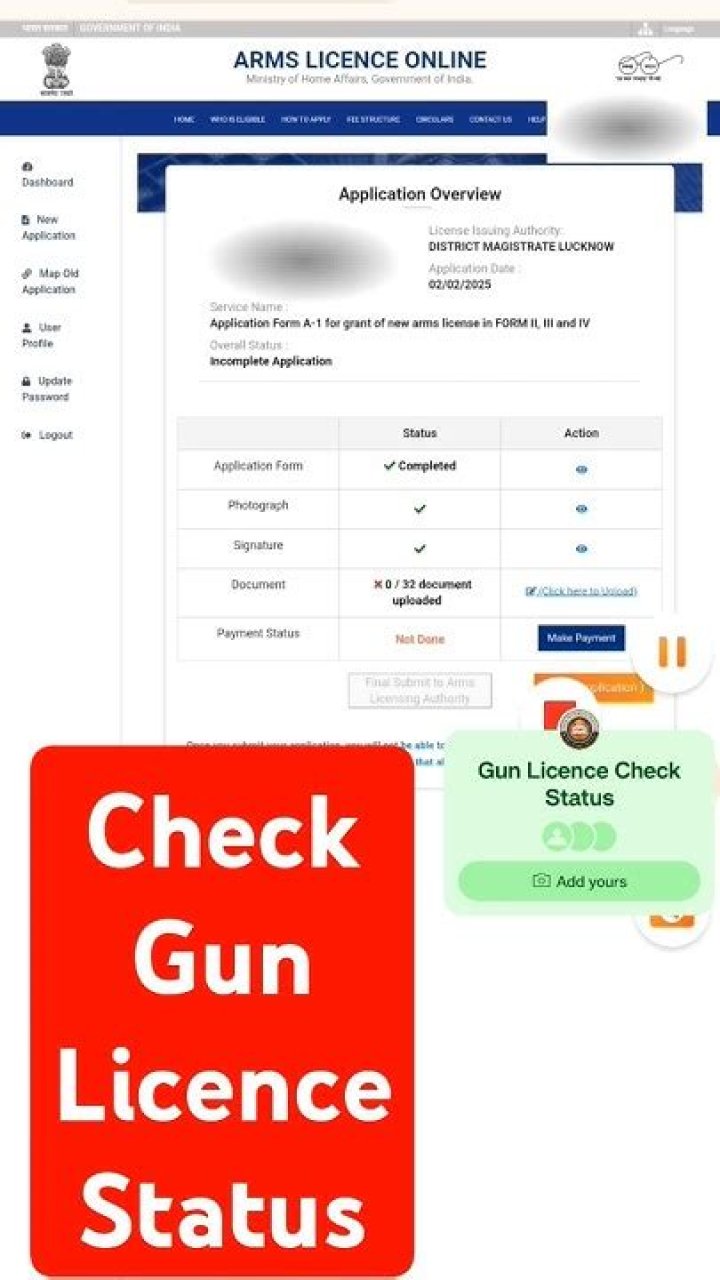 gun licence status gun licence status