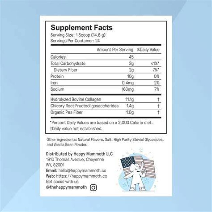 Happy Mammoth Prebiotic Collagen Protein
