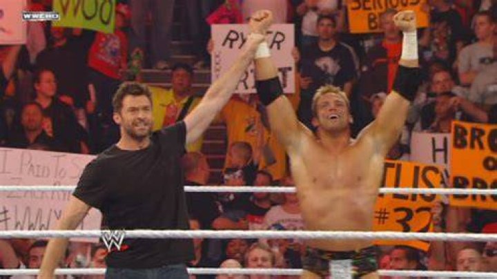 Hugh Jackman with Zack Ryder