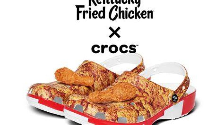 KFC partnered with Crocs to introduce this spring’s hottest shoes – Kentucky Fried Chicken® X Crocs™ Clogs. Featuring a realistic Kentucky Fried Chicken pattern and a nod to the iconic red-striped bucket, the Kentucky Fried Chicken X Crocs Classic Clog will be available for consumer purchase spring 2020. KFC partnered with Crocs to introduce this spring’s hottest shoes – Kentucky Fried Chicken® X Crocs™ Clogs. Featuring a realistic Kentucky Fried Chicken pattern and a nod to the iconic red-striped bucket, the Kentucky Fried Chicken X Crocs Classic Clog will be available for consumer purchase spring 2020.