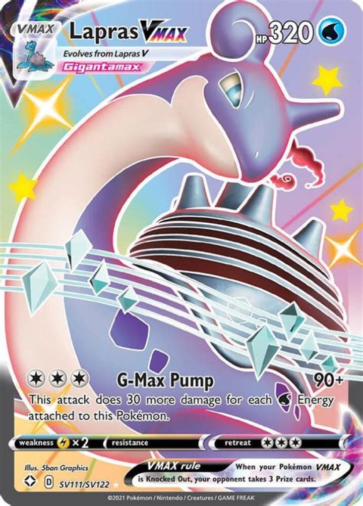 lapras vmax in the Pok&eacute;mon Trading Card Game