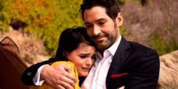Lucifer hugging Rory.