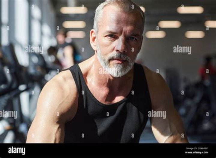 Mature Man in Health Club mature man in health club