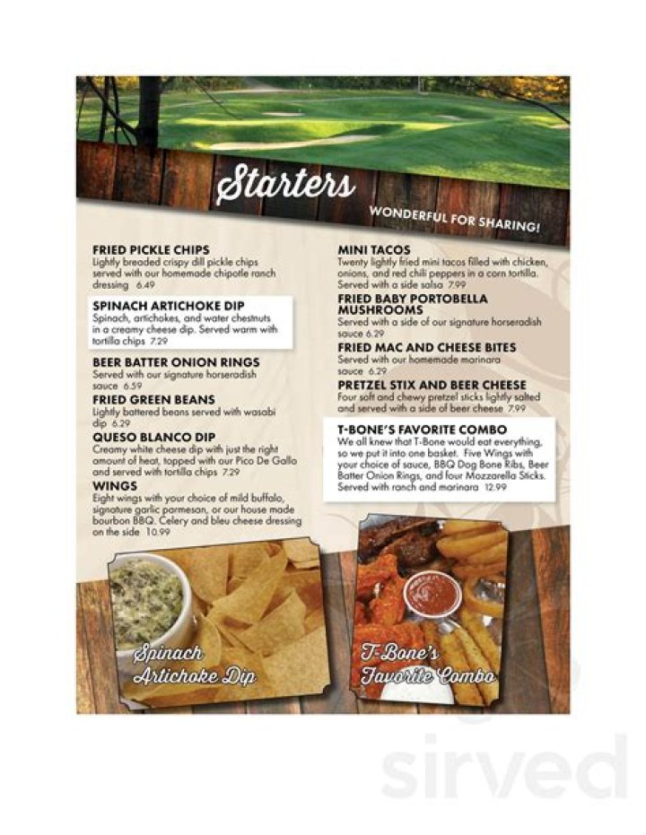 Menu at Deer Ridge Golf Club & Black Dog Tavern, Bellville