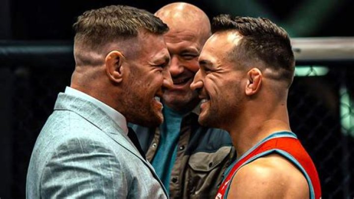 Michael Chandler and Conor McGregor face off