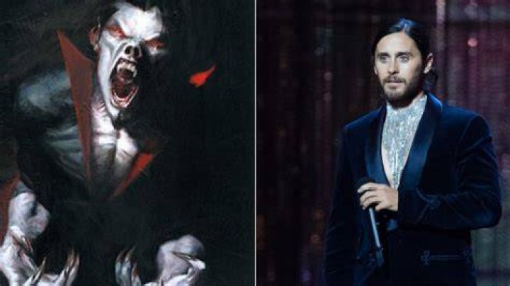 Morbius about to bite a vampire Domino on the cover on a comic
