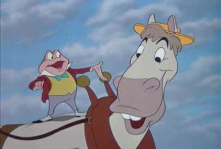 Mr Toad riding Cyril Proudbottom (The Adventures Of Ichabod and Mr. Toad)