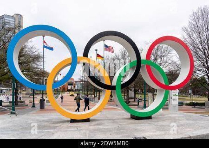 olympic rings monument in atlanta georgia