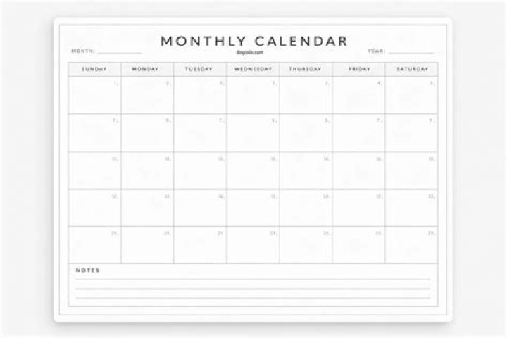 Open monthly calendar