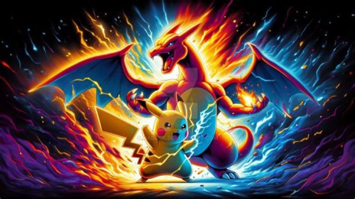 Pikachu and Charizard from the Pok&eacute;mon franchise