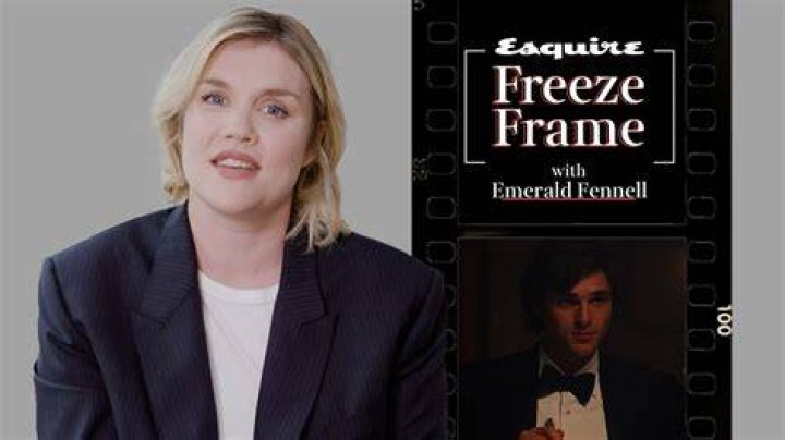 Video player poster image preview for Emerald Fennell Breaks Down 'Saltburn' and Defends Jacob Elordi's Eyebrow Piercing | Freeze Frame
