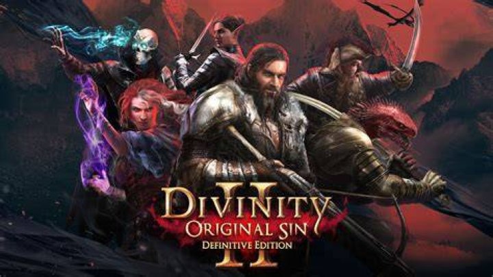Promo art for Divinity: Original Sin with a female and male armored characters from the game