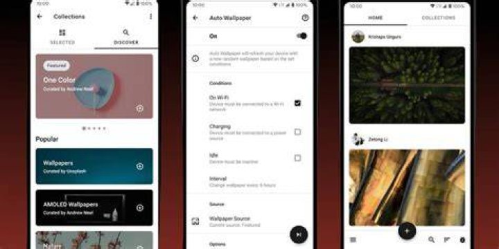 Resplash wallpaper categories and auto wallpaper menu
