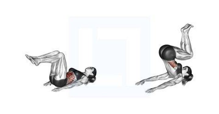 Reverse crunch feet extended Reverse crunch feet extended