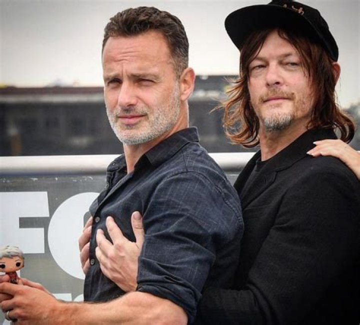 Rick and Darryl on a motorcycle in The Walking Dead