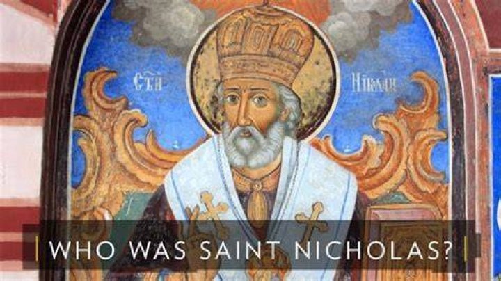 Saint Nicholas wouldn't have worn red robes but a simple tunic and cloak, like other Christian ministers of his era.
