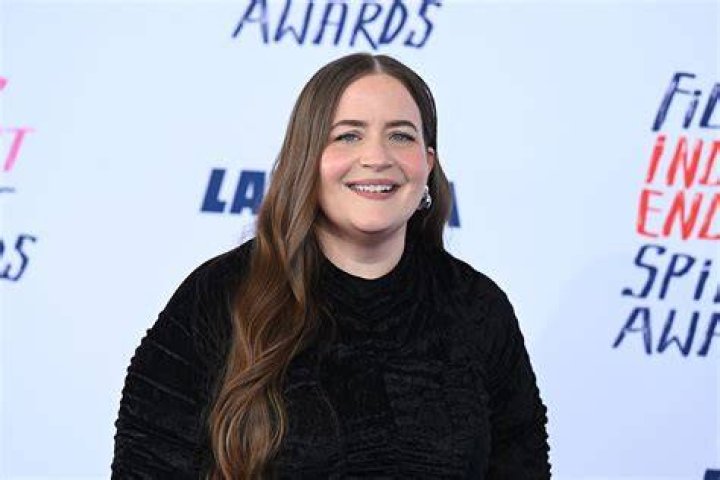 Split image showing Aidy Bryant in SNL sketches.