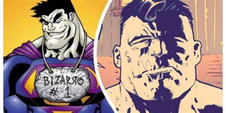 Split image showing Bizarro from the comics and Bizarro from Superman & Lois