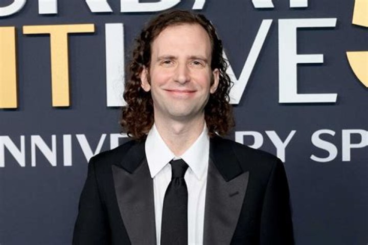 Split image showing Kyle Mooney alone and with Leslie Jones in SNL.