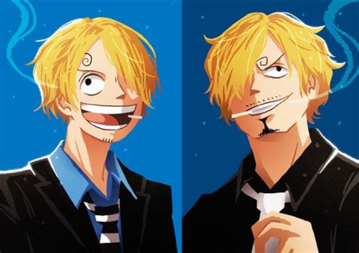 Split image showing Sanji and Viola and Sabo and Koala in One Piece