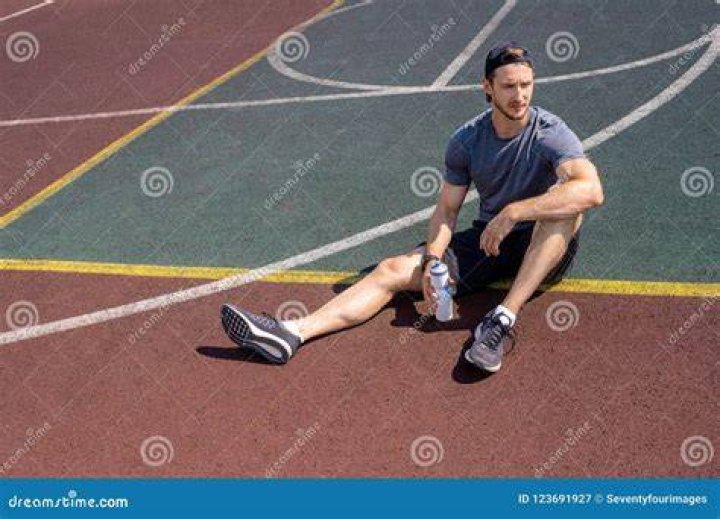 sportsman resting