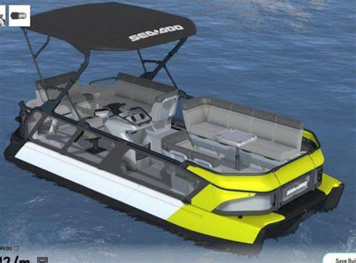 The 2022 Sea-Doo Switch is a re-imagined pontoon that makes hitting the water more accessible than ever before. ©BRP 2021 (CNW Group/BRP Inc.) The 2022 Sea-Doo Switch is a re-imagined pontoon that makes hitting the water more accessible than ever before. ©BRP 2021 (CNW Group/BRP Inc.)