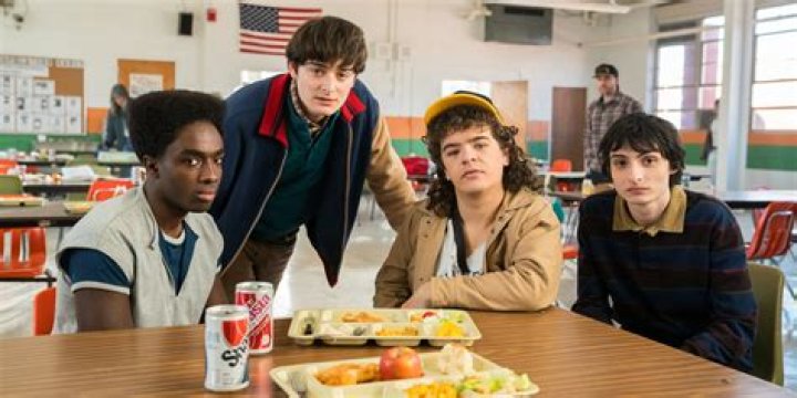 The boys talking on Stranger Things.