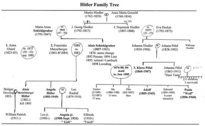 The Hitler family tree