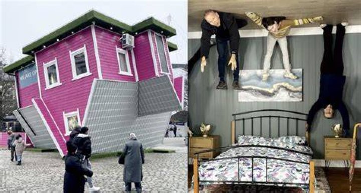 The house appears upside down in Skinamarink 
