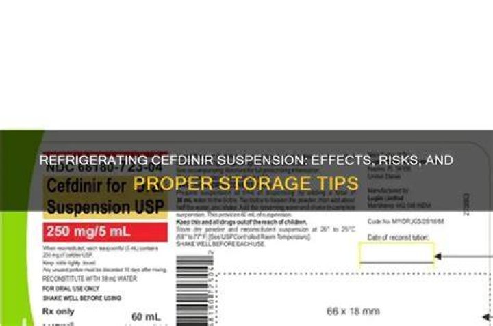 What Happens If You Put Cefdinir In The Refrigerator